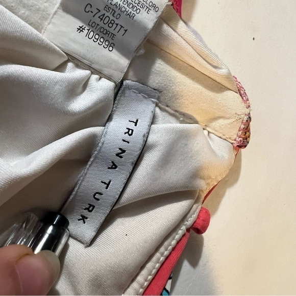 Trina Turk swimsuit Floral Multicolor strapless Top - Picture 2 of 4